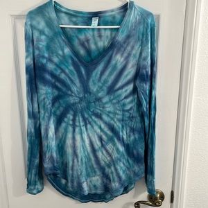 NWOT Old Navy VNeck Long Sleeve Handmade Tie Dye Shirt Size Large
